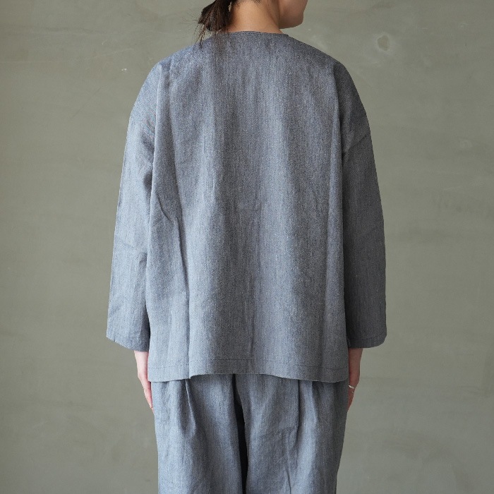 □(e261t075) / evam eva (エヴァムエヴァ) / linen washi no collor