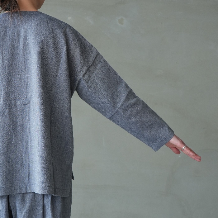 □(e261t075) / evam eva (エヴァムエヴァ) / linen washi no collor