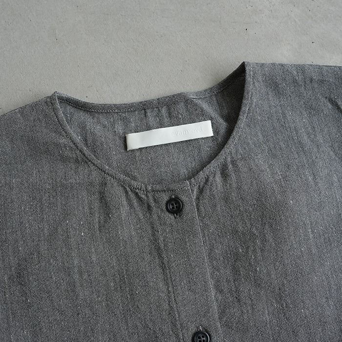 e261t075) / evam eva (エヴァムエヴァ) / linen washi no collor
