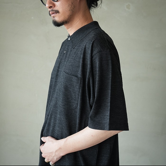 bn-26sm-074) / BATONER(バトナー) / SUMMER WOOL POLO T-SHIRT(サマー