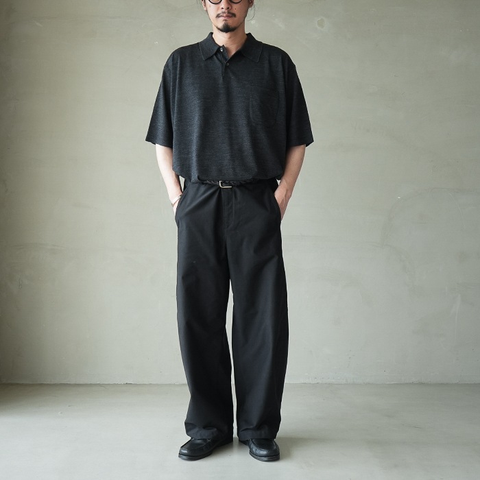bn-26sm-074) / BATONER(バトナー) / SUMMER WOOL POLO T-SHIRT(サマー