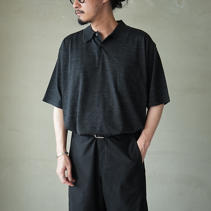 bn-26sm-074) / BATONER(バトナー) / SUMMER WOOL POLO T-SHIRT(サマー
