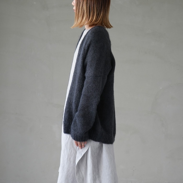 e223k026) / evam eva (エヴァムエヴァ) / mohair silk cardigan