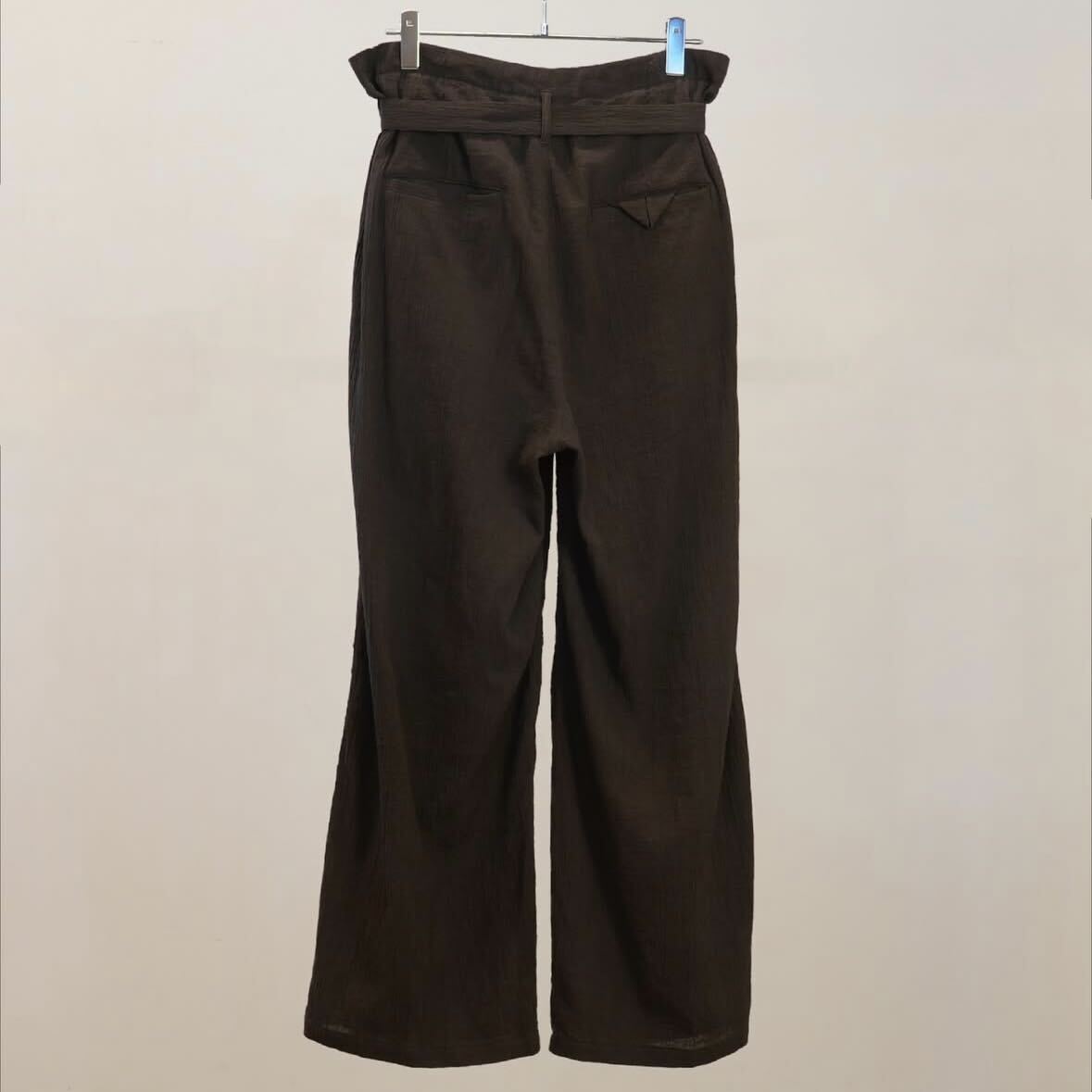 ▽(anc-pt122) / ANCELLM (アンセルム) / BELTED CREPE TUCK SLACKS
