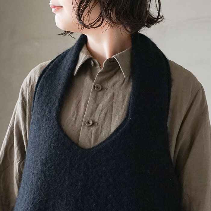 Vlas Blomme ヴラスブラム　エプロンワンピース 50%OFF】(11310102) Vlas Blomme (ヴラスブラム) / エプロンジレ