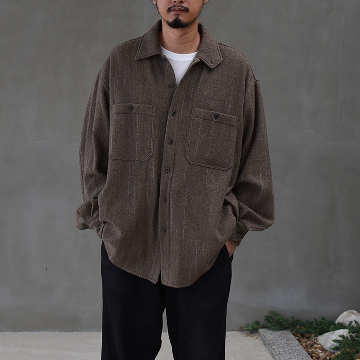 ys-24aw-15) YOKOSAKAMOTO(ヨーコサカモト) / KASURI WORK SHIRT