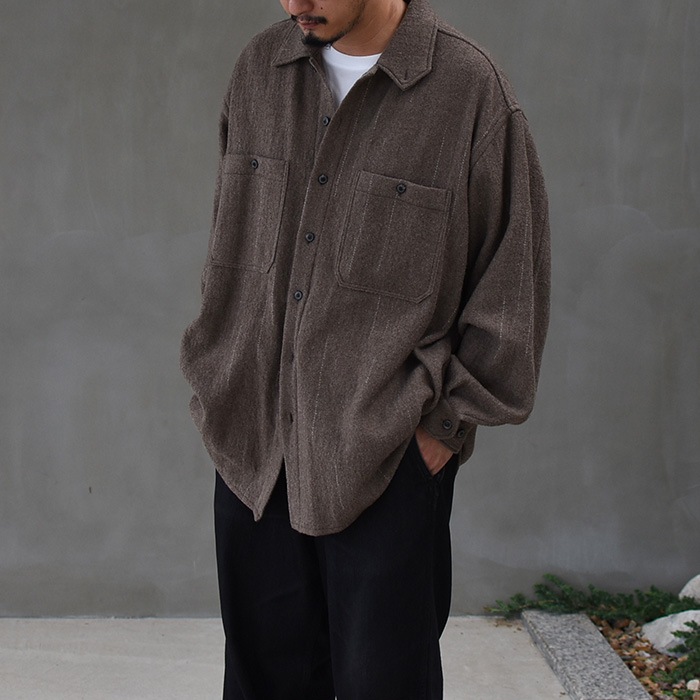 ys-24aw-15) YOKOSAKAMOTO(ヨーコサカモト) / KASURI WORK SHIRT