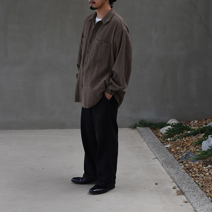 YOKO SAKAMOTO / WORK SHIRT 「brown」 サイズL YOKO SAKAMOTO / WORK SHIRT 「brown」 サイズL YOKO SAKAMOTO ヨーコ