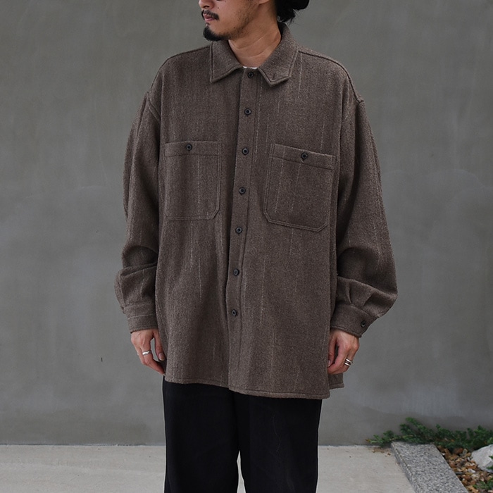 YOKO SAKAMOTO / WORK SHIRT 「brown」 サイズL YOKO SAKAMOTO / WORK SHIRT 「brown」 サイズL YOKO SAKAMOTO ヨーコ