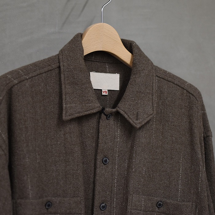 yokosakamoto ヨーコサカモトシャツ ys-24aw-15) YOKOSAKAMOTO(ヨーコサカモト) / KASURI WORK SHIRT