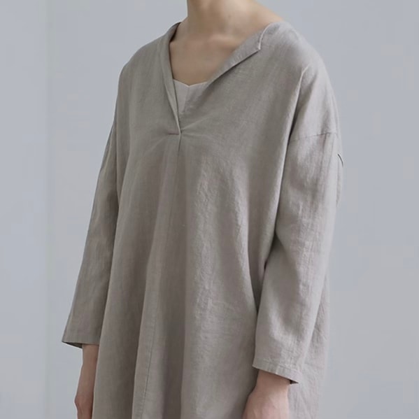 e263t008) / evam eva (エヴァムエヴァ) / water linen tunic