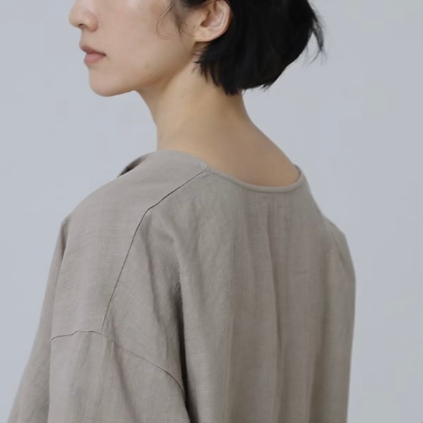 e263t008) / evam eva (エヴァムエヴァ) / water linen tunic