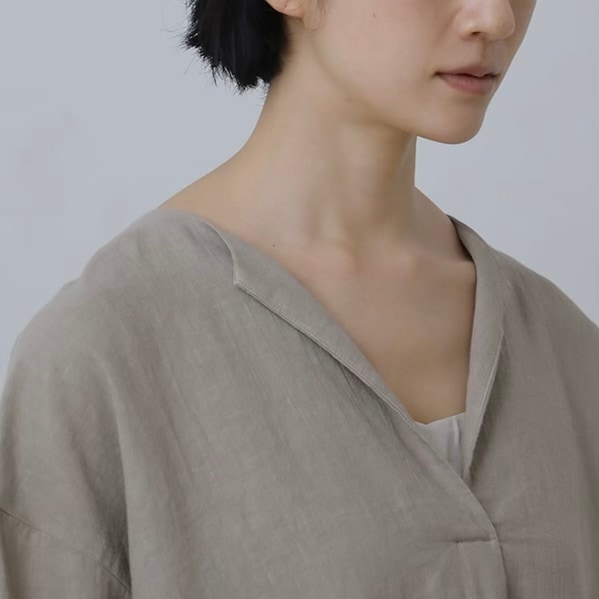 e263t008) / evam eva (エヴァムエヴァ) / water linen tunic