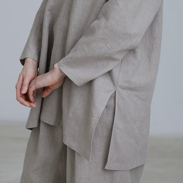 e263t008) / evam eva (エヴァムエヴァ) / water linen tunic