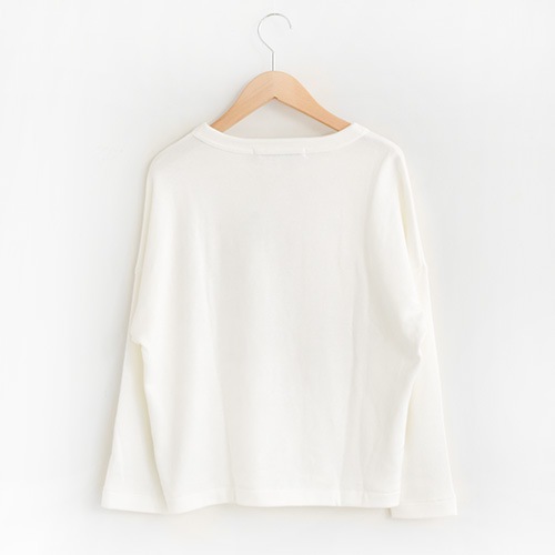 美品　yori ホワイト 襟 カットソー ドロップショルダー 3797a) / R&D.M.Co/OLDMANS TAILOR(アールアンドディーエムコー