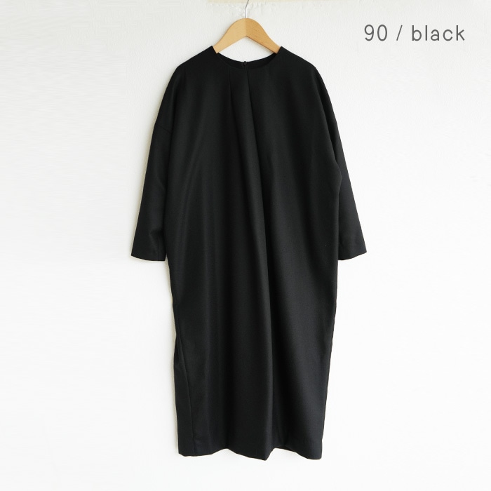 e223t045) / evam eva (エヴァムエヴァ) / black tuck one piece