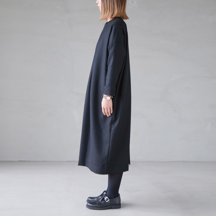 evam evaタックシャツワンピース ☆(e223t015) / evam eva(エヴァムエヴァ) / linen shirts one piece