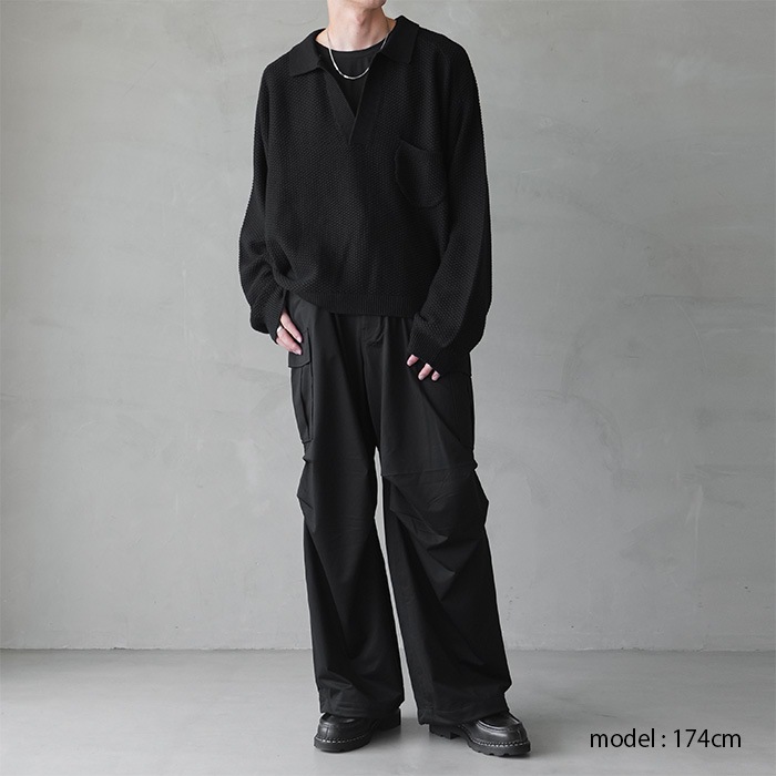 anc-kn18) / ANCELLM (アンセルム) / SKIPPER KNIT（スキッパーニット