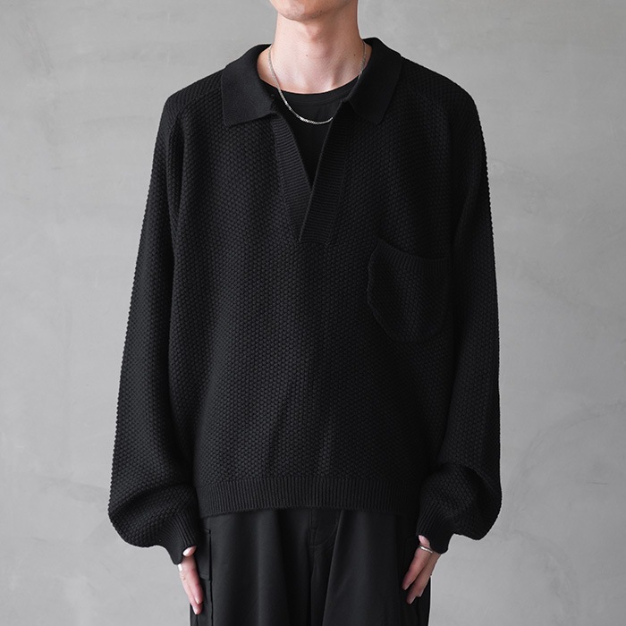 anc-kn18) / ANCELLM (アンセルム) / SKIPPER KNIT（スキッパー