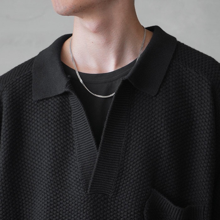 anc-kn18) / ANCELLM (アンセルム) / SKIPPER KNIT（スキッパーニット