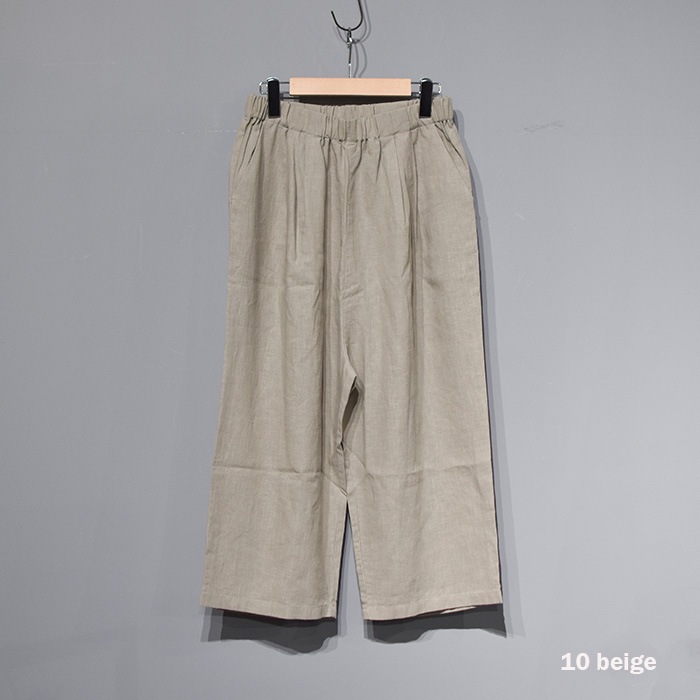 e263t010) / evam eva (エヴァムエヴァ) / water linen tuck pants
