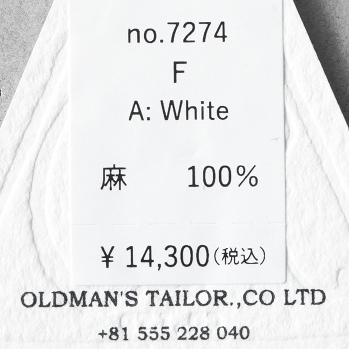 7274) R&D.M.Co-/OLDMANS TAILOR(アールアンドディーエムコー