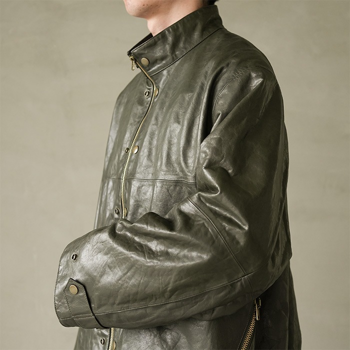 barbell object bo-06j02 レザーカバーオール　サイズ1 barbell object / leather coverall(BLACK)通販サイト - 京都取扱い