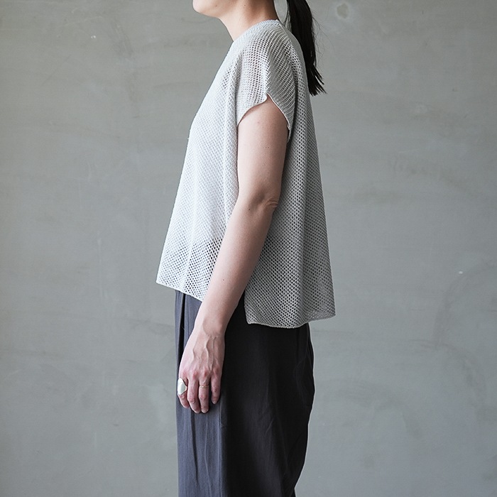 □(e261k185) / evam eva (エヴァムエヴァ) / dry silk vest(ドライ