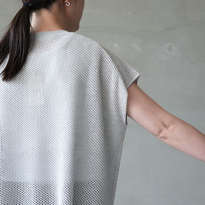 □(e261k185) / evam eva (エヴァムエヴァ) / dry silk vest(ドライ