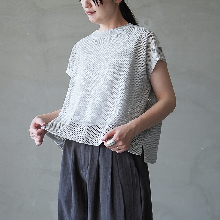 emicetic リネン ベスト　シルク　エミックエティック e261k185) / evam eva (エヴァムエヴァ) / dry silk vest(ドライシルク