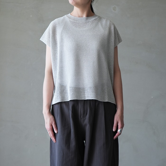 □(e261k185) / evam eva (エヴァムエヴァ) / dry silk vest(ドライ
