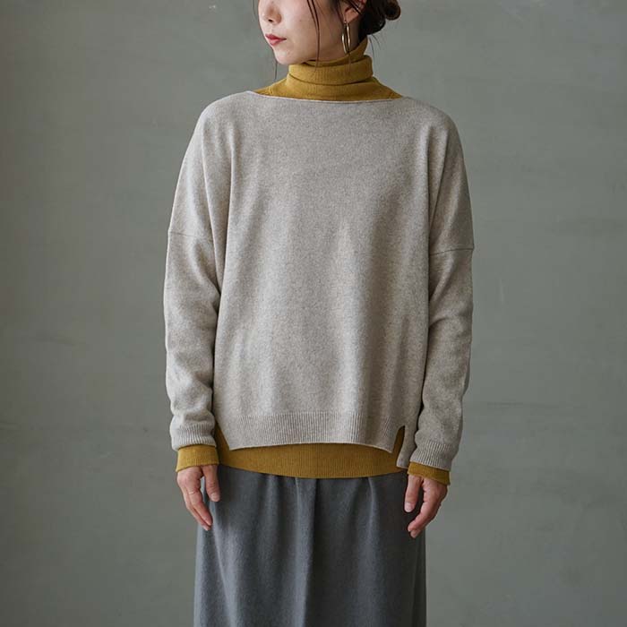 evam eva vie ワイドプルオーバー e213k078) / evam eva(エヴァムエヴァ) / wool pullover(ウールプル
