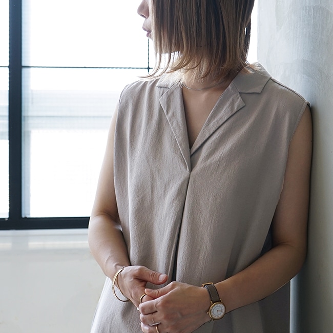 e221t198) / evam eva(エヴァムエヴァ) / cotton sleeveless one piece