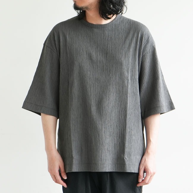 デパリエ　ロングティシャツ　グレー 20%OFF】(231-04043)CURLY&Co.(カーリー)/ YORYU CREPE Q/S TEE