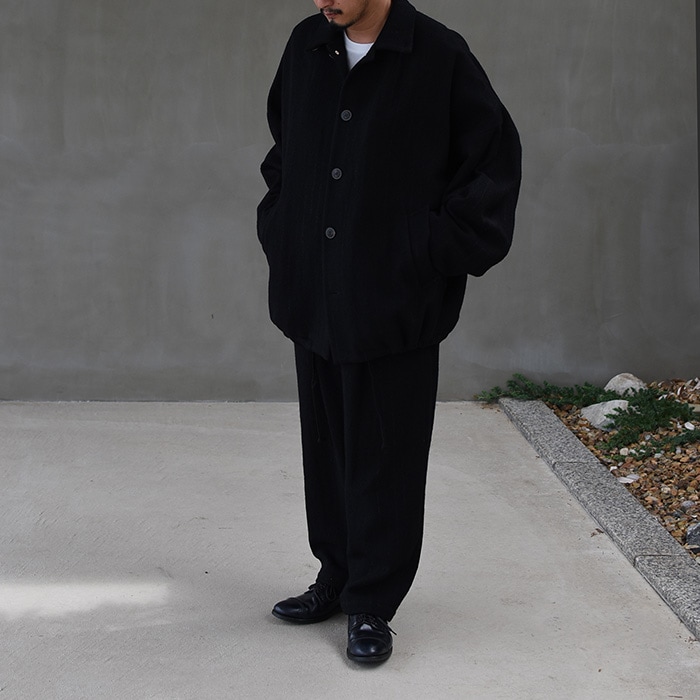 YOKOSAKAMOTO ヨーコサカモト オーバーコーチジャケット YOKO SAKAMOTO ヨーコサカモト KASURI COACH JACKET [BLACK] YS
