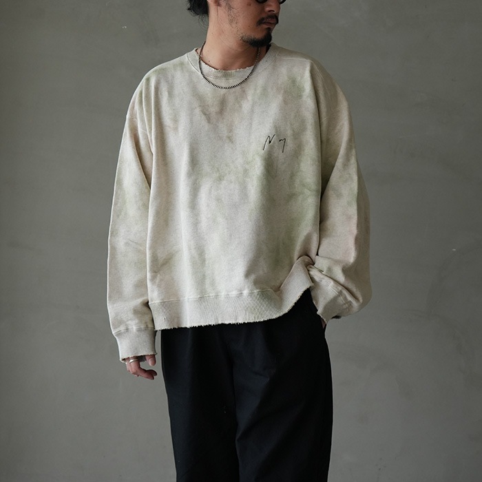 ANCELLM / アンセルム】DYED DAMAGE SWEAT SHIRT（スウェット