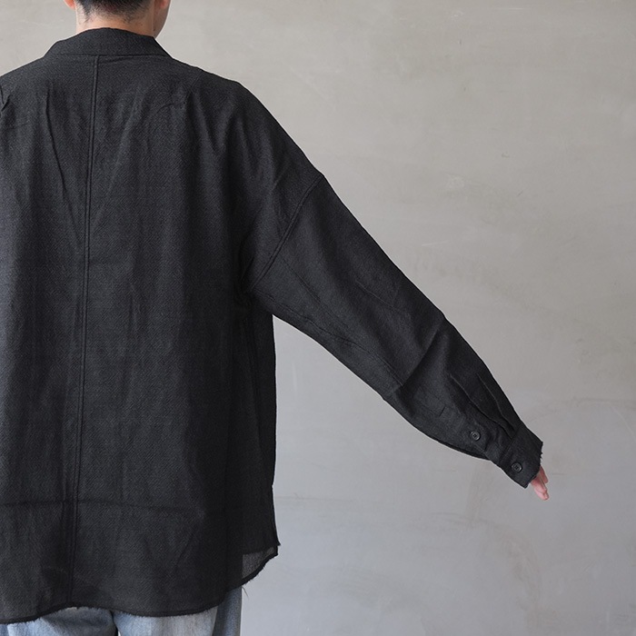 ANCELLM アンセルム WOOL KERSEY TAILORED SHIRT