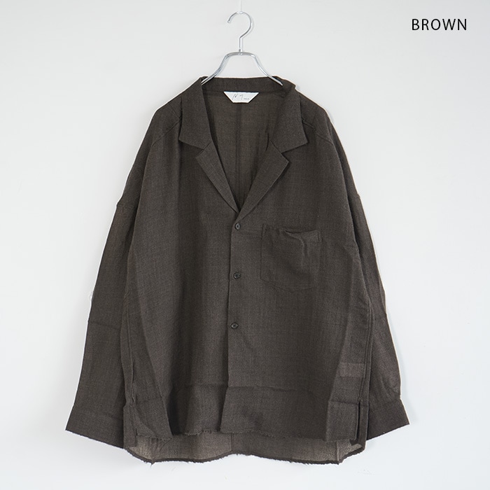 ANCELLM アンセルム WOOL KERSEY TAILORED SHIRT WOOL KERSEY TAILORED SHIRT(BLACK) – ANCELLM
