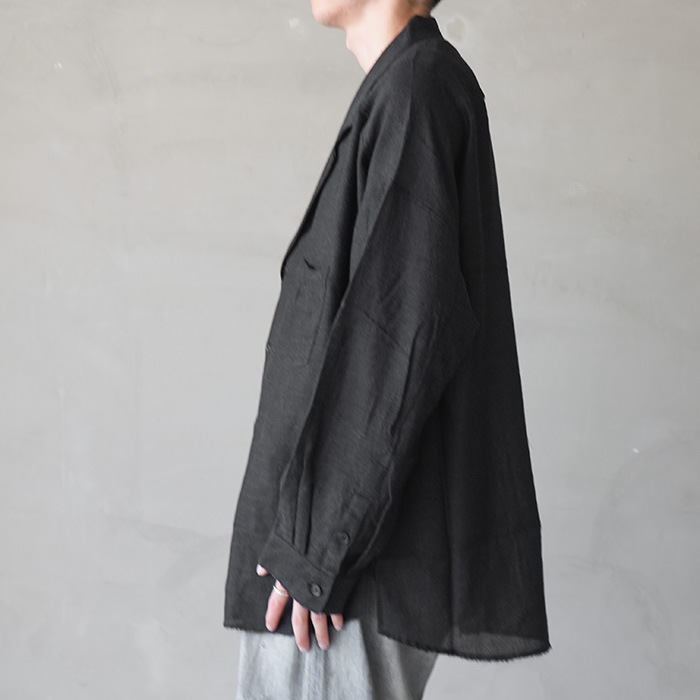 anc-sh73-b) / ANCELLM (アンセルム) / WOOL KERSEY TAILORED SHIRT