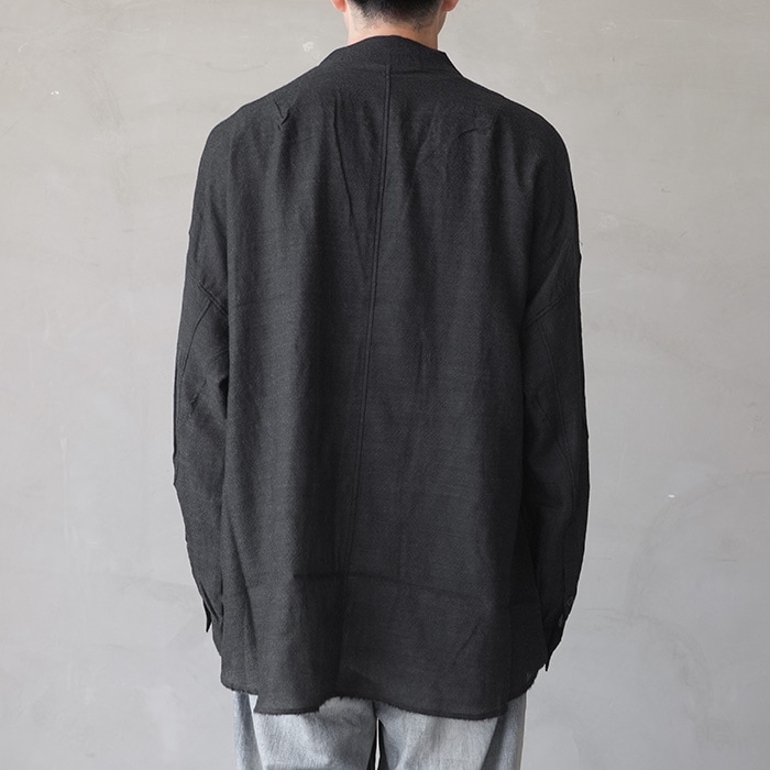 anc-sh73-b) / ANCELLM (アンセルム) / WOOL KERSEY TAILORED SHIRT