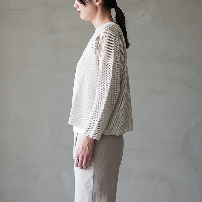 e261k186) / evam eva (エヴァムエヴァ) / dry silk pullover(ドライ
