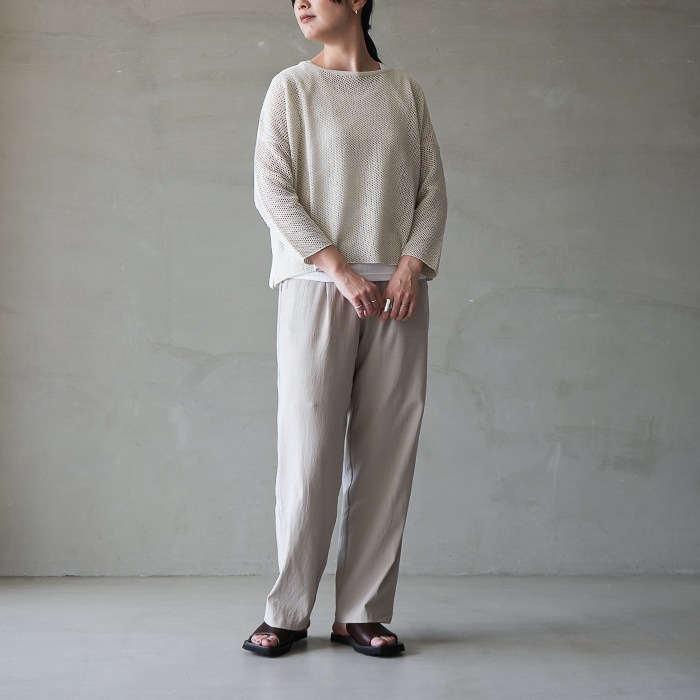 e261k186) / evam eva (エヴァムエヴァ) / dry silk pullover(ドライ
