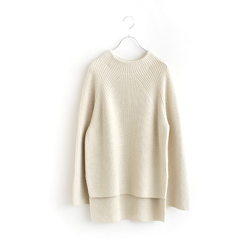 極美品✨バトナー シグネチャー片畔 ボトルネックプルオーバー ニット 1 M BATONER (バトナー) SIGNATURE BOTTLE NECK / シグネーチャー