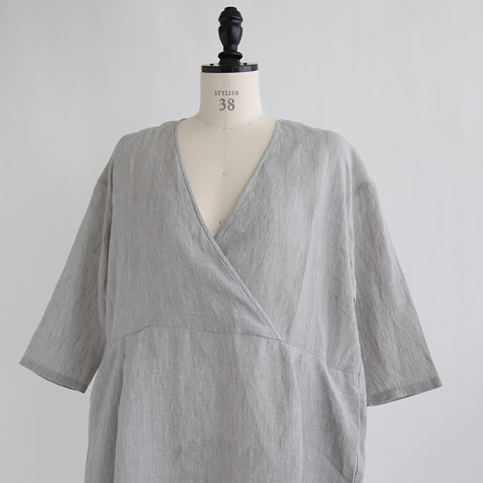 【未使用】アトリエナルセ　リネンシャツワンピース　リゼッタ　evam eva 未使用】アトリエナルセ リネンシャツワンピース リゼッタ evam eva 未