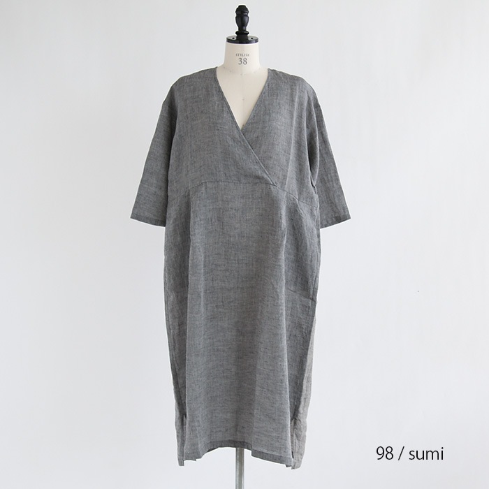 ☆(e221t194) / evam eva(エヴァムエヴァ) / linen one piece(リネン