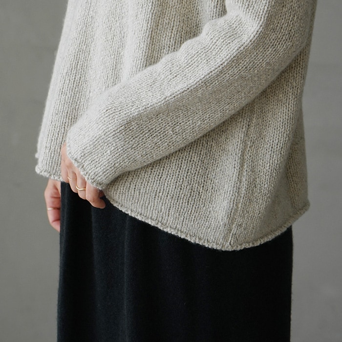 e213k106) / evam eva(エヴァムエヴァ) / cashmere sable turtleneck
