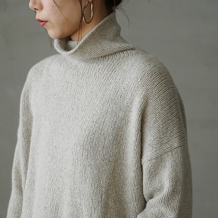 e213k106) / evam eva(エヴァムエヴァ) / cashmere sable turtleneck