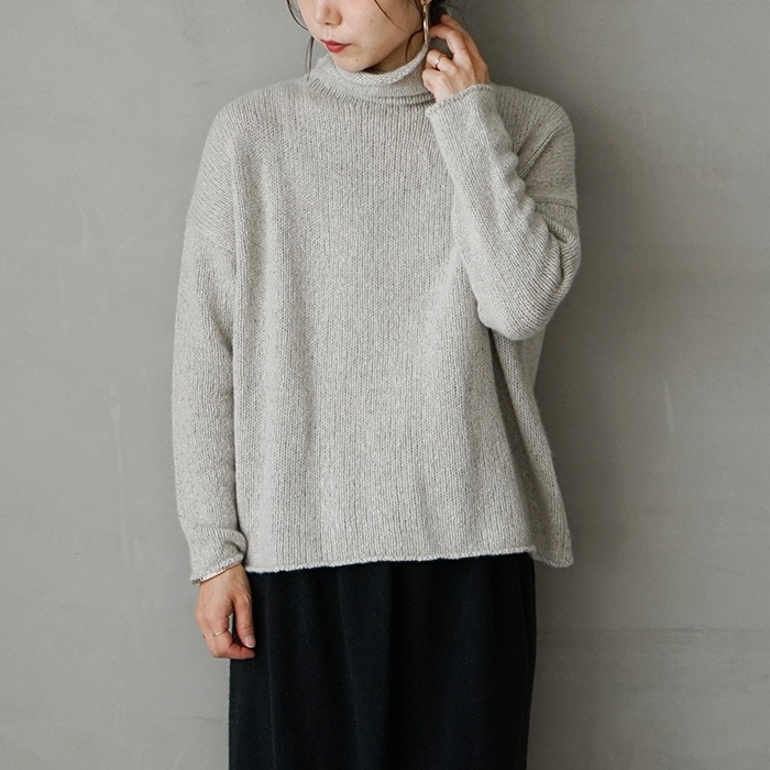 e213k106) / evam eva(エヴァムエヴァ) / cashmere sable turtleneck