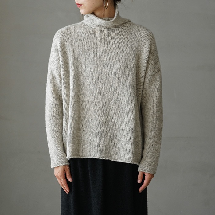 e213k106) / evam eva(エヴァムエヴァ) / cashmere sable turtleneck