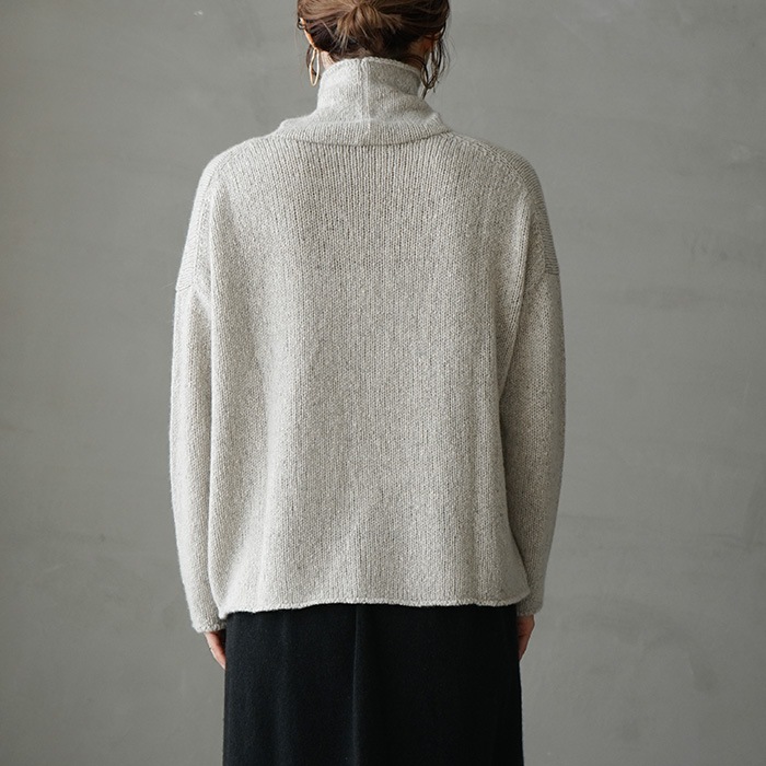ニット+セーター evam eva/ cashmere sable tweed turtle CASHMERE/SABLE TWEED KNIT TURTLE NECK LS – ssstein